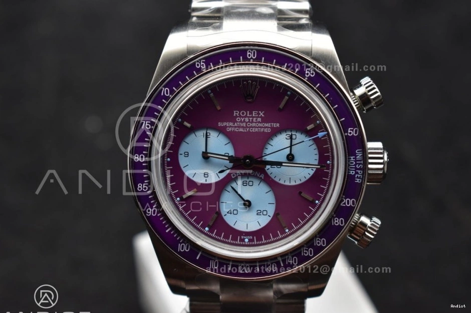 SS Purple Scona Daytona Dial 820 SA on Breathable Bracelet Edition SS ADGF Best 0816